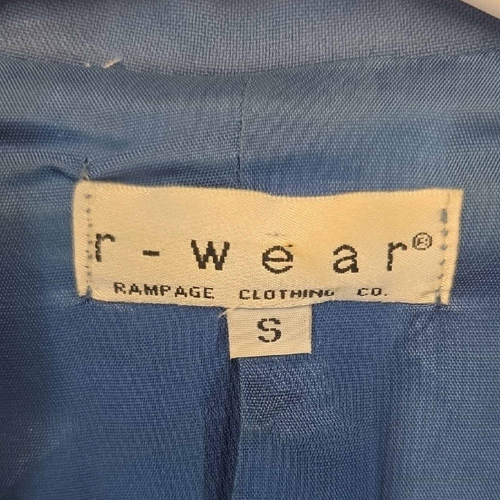 Rampage R-Wear Blue Zip Front Jacket Blazer Size Small - Picture 2 of 8